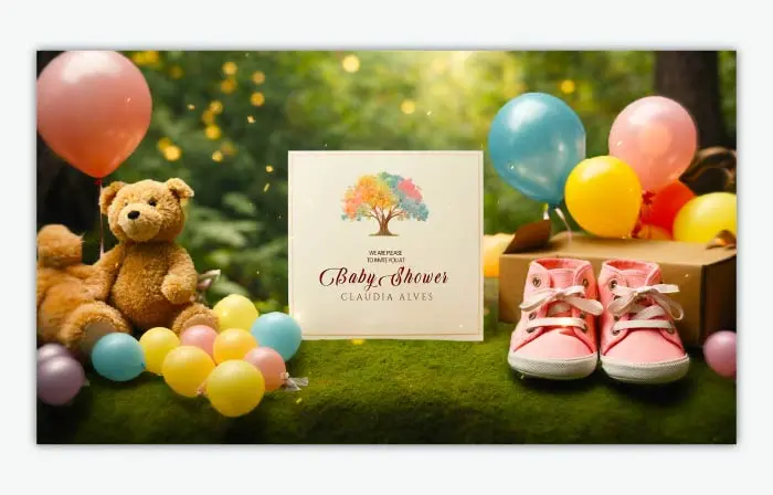 Stylish 3D Baby Shower Online Invitation Card Slideshow